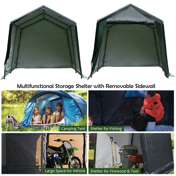 10x10 Patio Tent Carport Storage Shelter Shed Car Canopy Heavy Duty Green Image 5