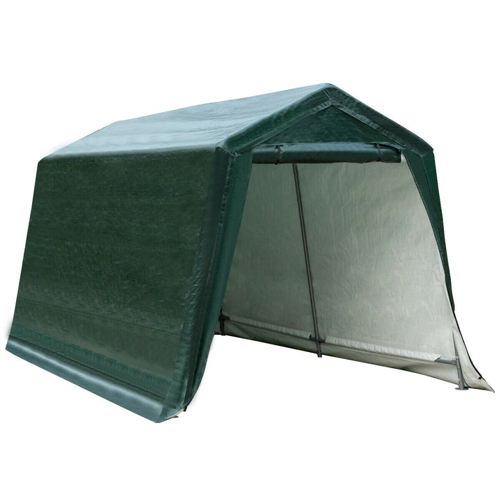 8x14 Patio Tent Carport Storage Shelter Shed Car Canopy Heavy Duty Green Image 1