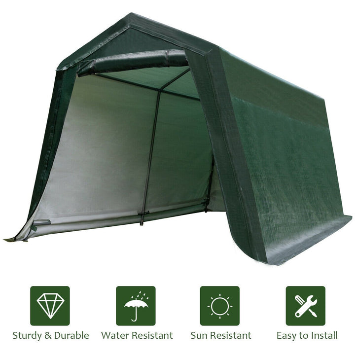 10x10 Patio Tent Carport Storage Shelter Shed Car Canopy Heavy Duty Green Image 7