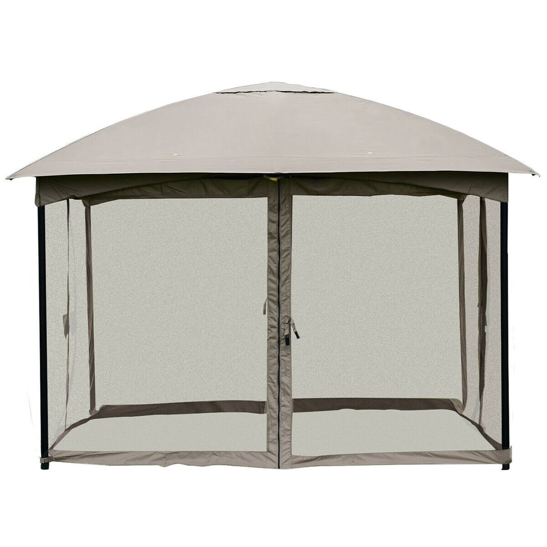 11.5FT Patio Gazebo Canopy Tent Wedding Party Shelter Awning Mosquito Netting Image 10