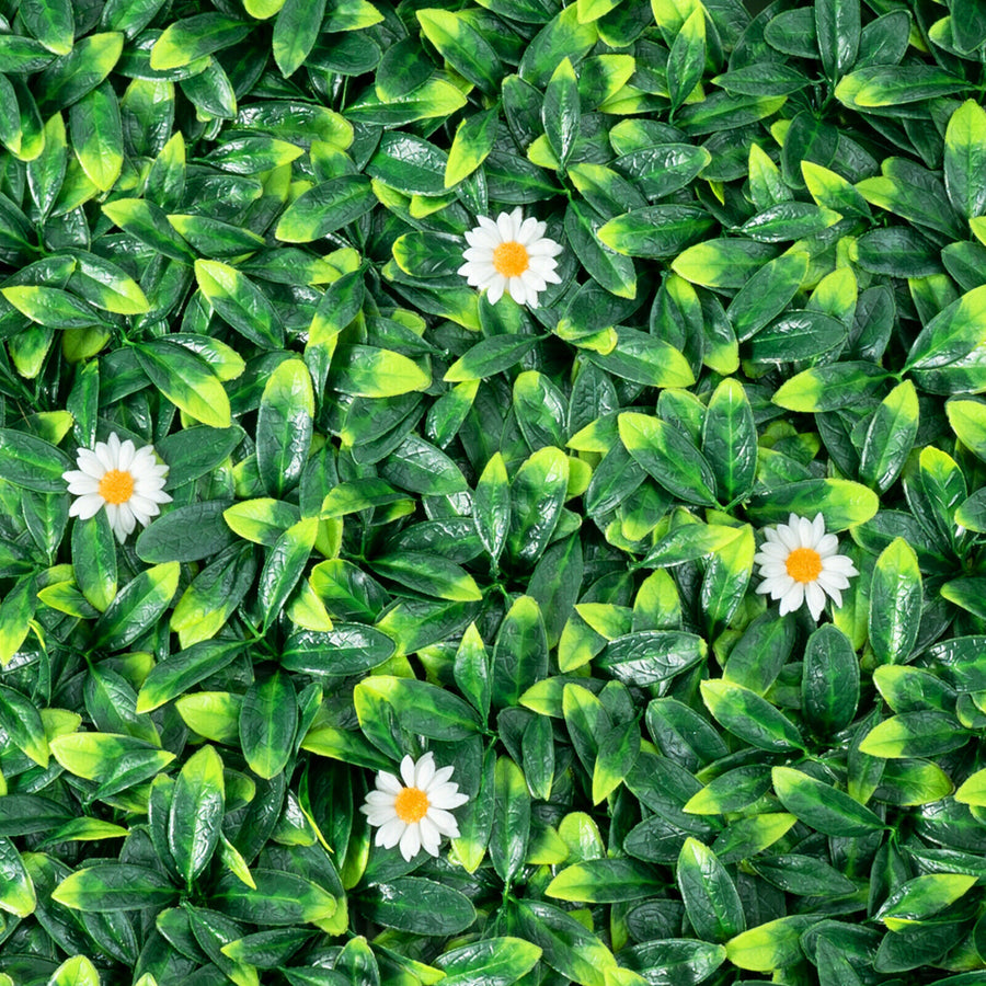 12PCS 20x20inch Artificial Daisy Hedge Plant Privacy Fence Hedge Panels Image 1