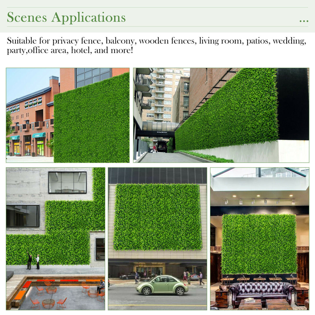 12PCS 16x24inch Artificial Eucalyptus Hedge Plant Privacy Fence Panels Image 3