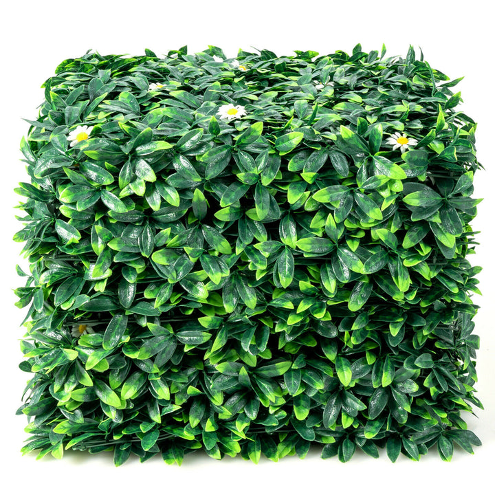 12PCS 20x20inch Artificial Daisy Hedge Plant Privacy Fence Hedge Panels Image 9