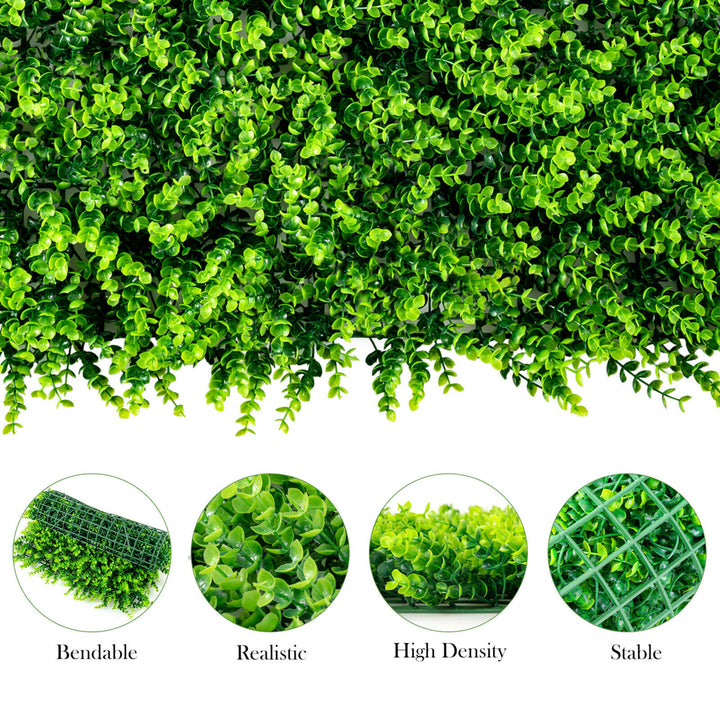 12PCS 16x24inch Artificial Eucalyptus Hedge Plant Privacy Fence Panels Image 5