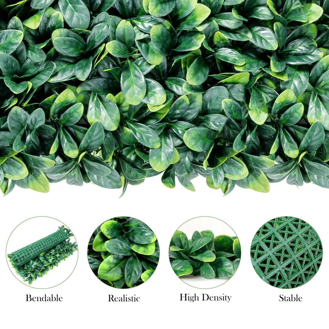 12PCS 20x20inch Artificial Ficus Hedge Plant Privacy Fence Hedge Panels Image 4