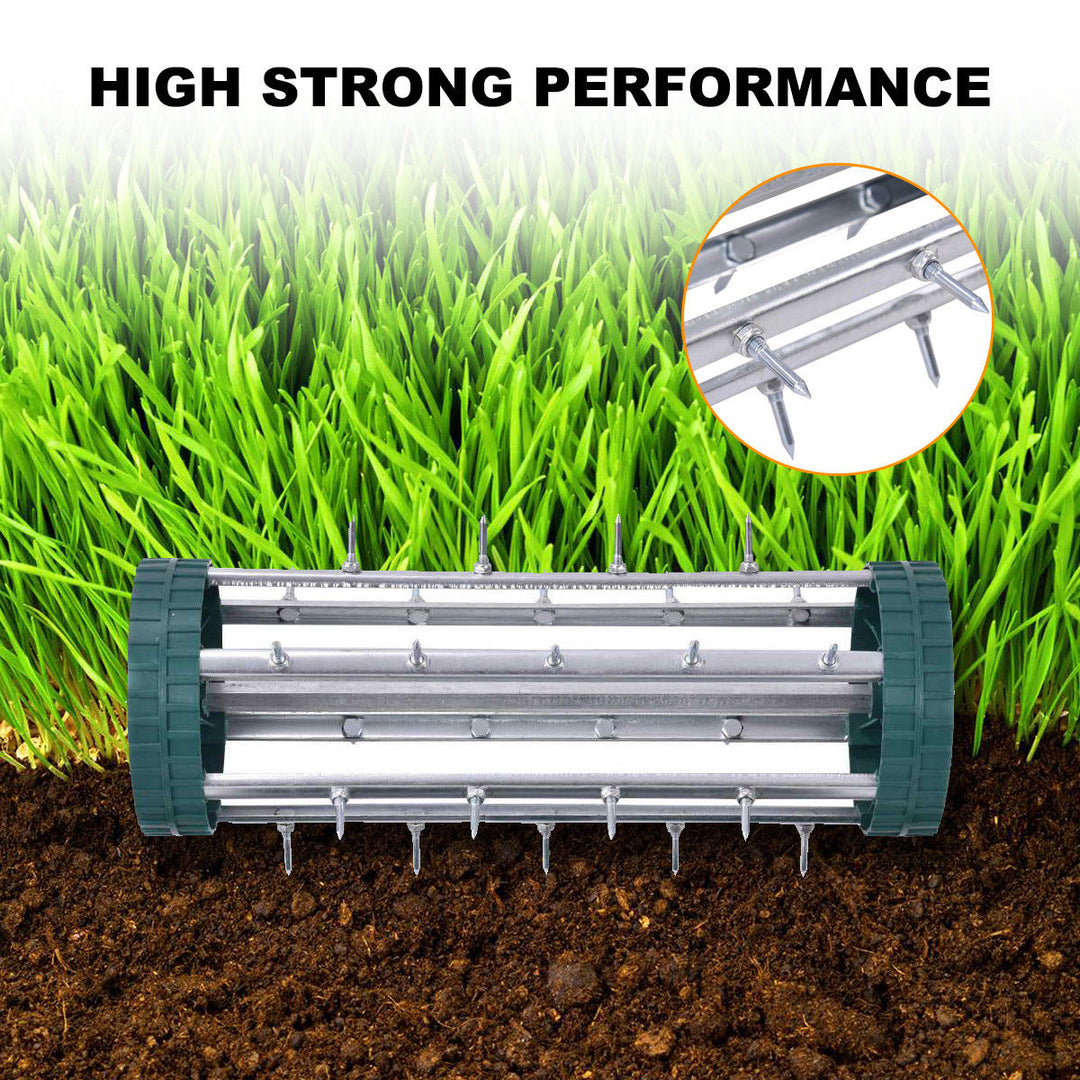 Rolling Garden Lawn Aerator Roller Home Grass Steel Handle Image 5