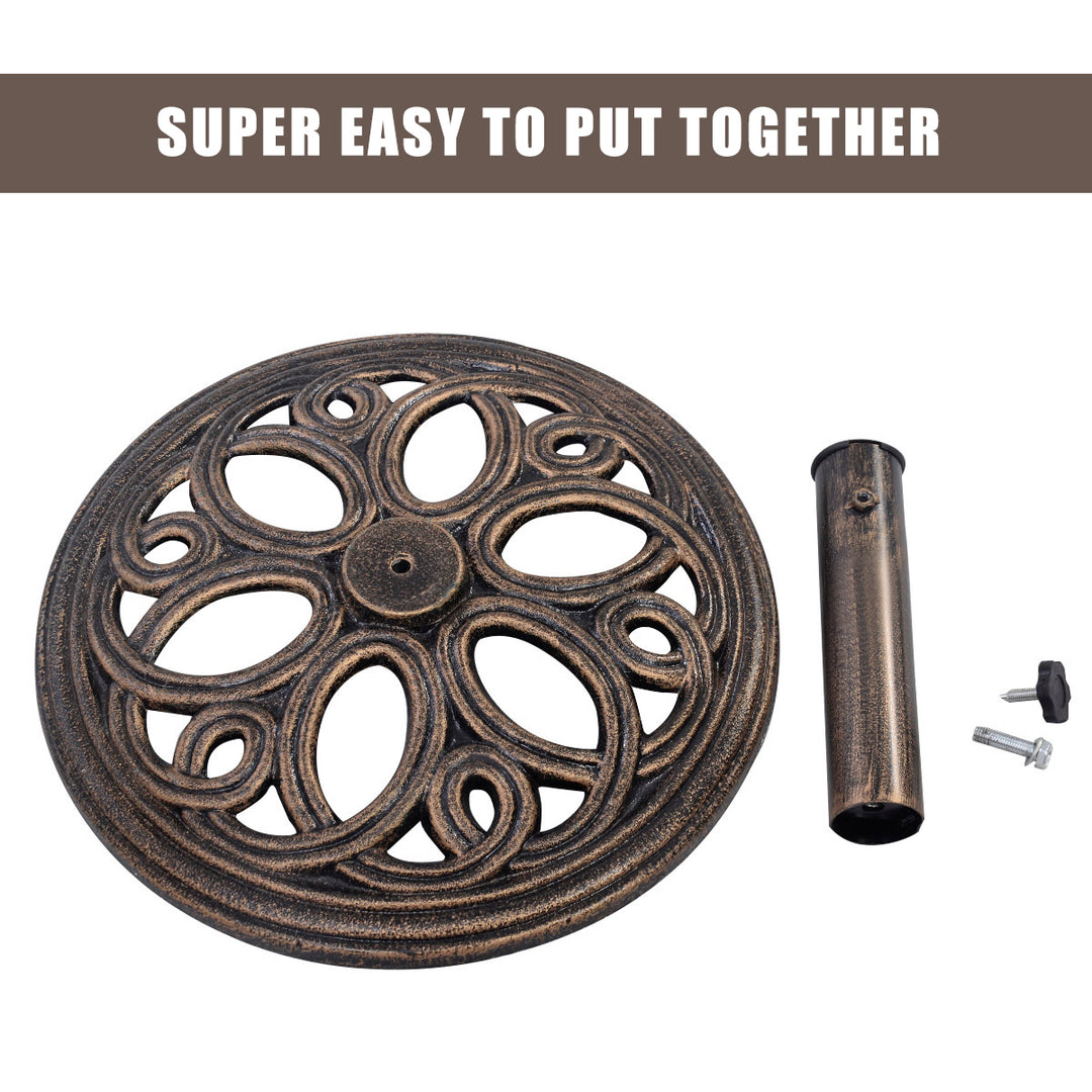 23 LBS Patio Outdoor Round Umbrella Base Stand Cast Iron Image 4