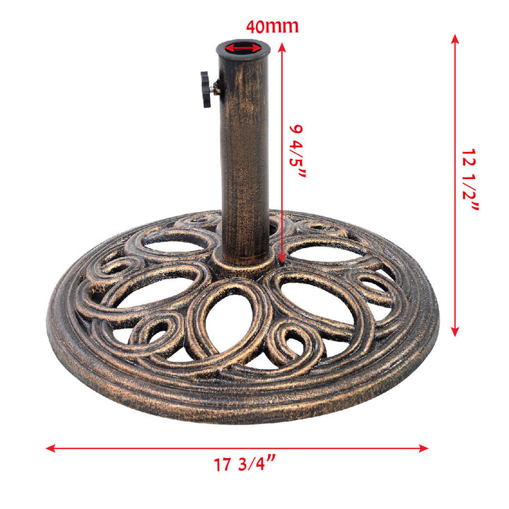 23 LBS Patio Outdoor Round Umbrella Base Stand Cast Iron Image 6