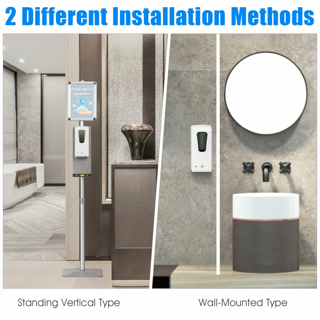 Automatic Soap Dispenser Touchless Sanitizing Station w/ Sign Board Image 5