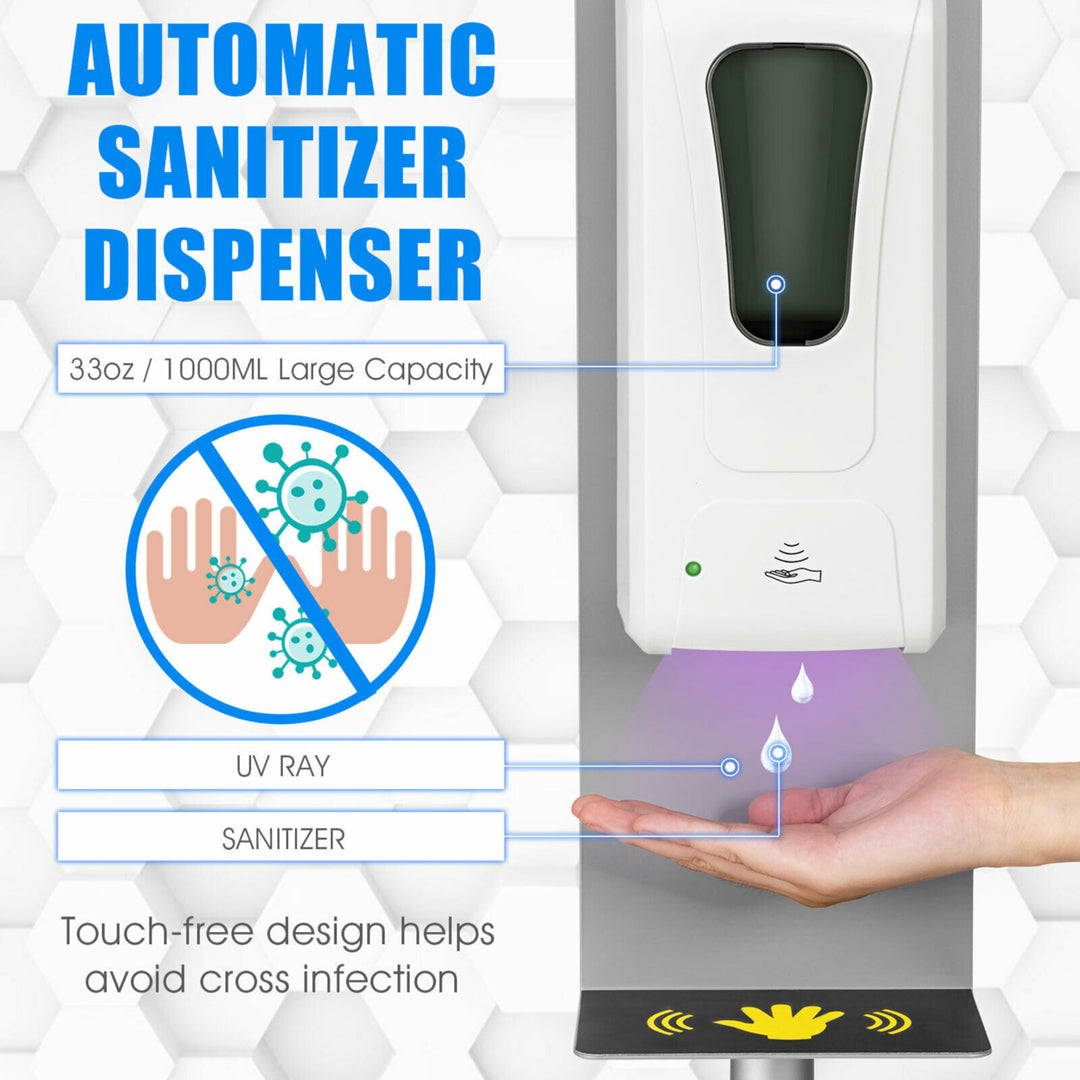 Automatic Soap Dispenser Touchless Sanitizing Station w/ Sign Board Image 7