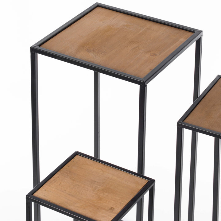 Modern Nesting Display Tables Square Accent Side End Table, Set of 3 Image 6