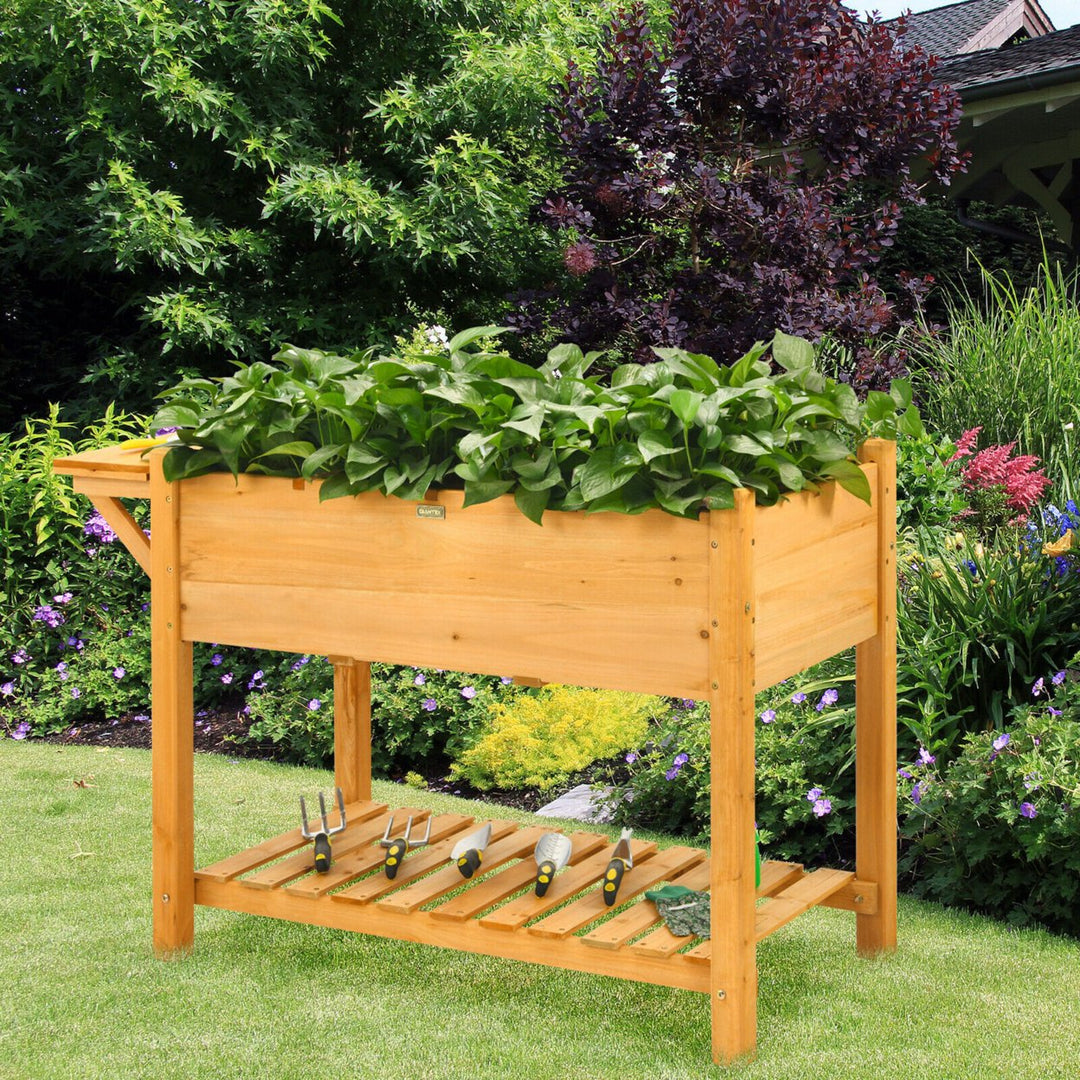 Raised Garden Bed Elevated Planter Box Kit w/8 Grids and Folding Tabletop Image 4