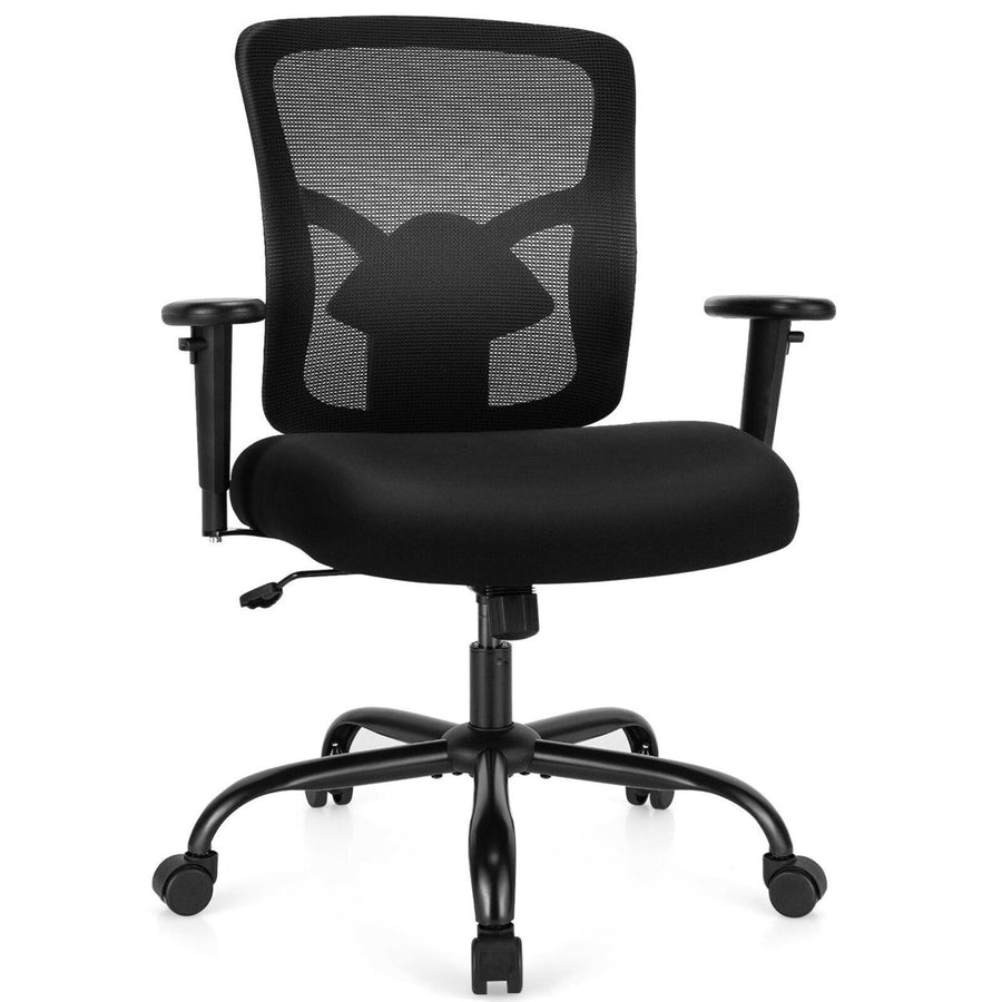 400LBS Mesh Big and Tall Office Chair Swivel Task Chair w/ Lumbar Support Image 1