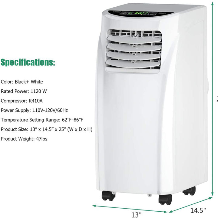 3-in 1 Portable Air Conditioner Cooler Fan Dehumidifier 8000BTU ASHRAE w/ Wheels Image 2