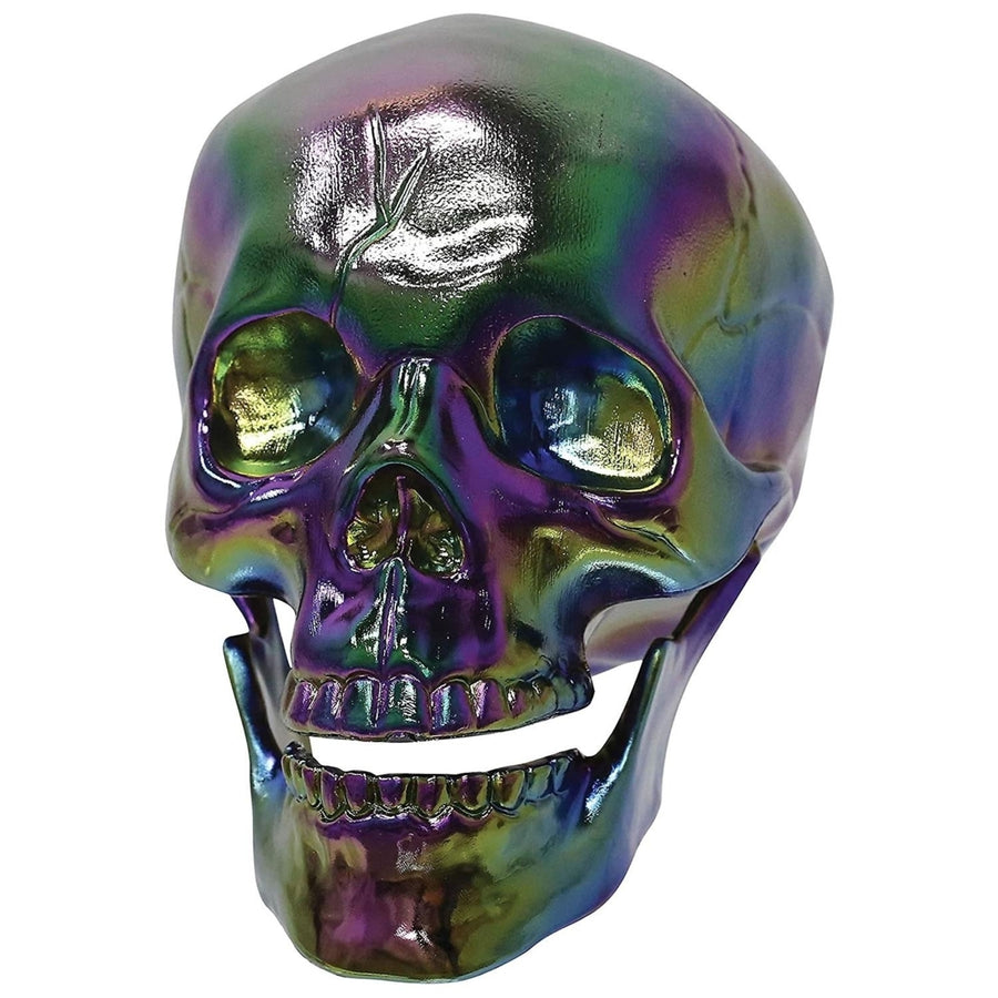 Crazy Bonez Skull Oil Slick Iridescent Finish 7.5in W80646 Image 1