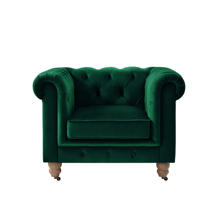 Kaleigh Club Chair-Button Tufted-Rolled Arm, Sinuous Springs Image 7