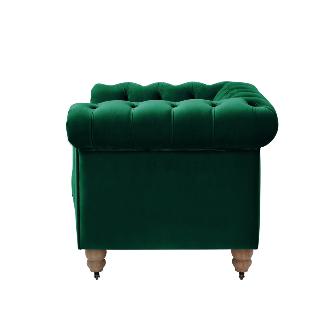 Kaleigh Club Chair-Button Tufted-Rolled Arm, Sinuous Springs Image 9