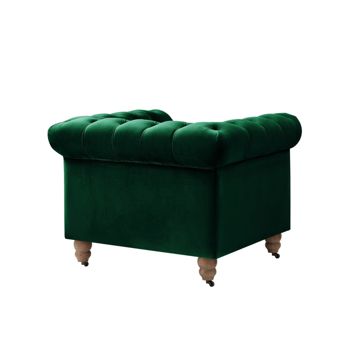 Kaleigh Club Chair-Button Tufted-Rolled Arm, Sinuous Springs Image 10