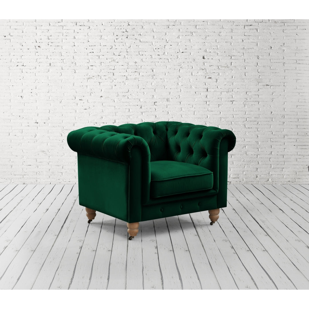 Kaleigh Club Chair-Button Tufted-Rolled Arm, Sinuous Springs Image 8