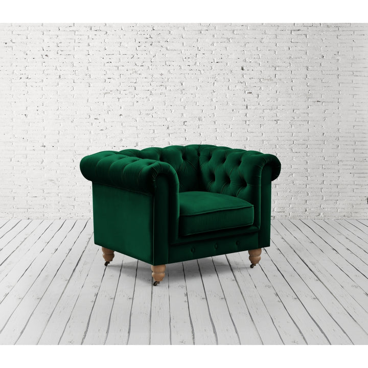 Kaleigh Club Chair-Button Tufted-Rolled Arm, Sinuous Springs Image 8