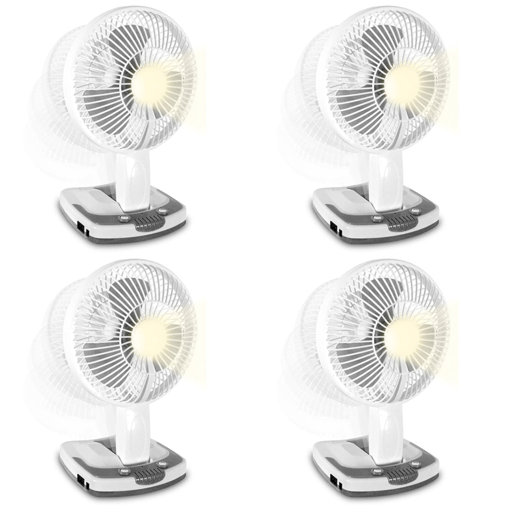 Technical Pro Rechargeable Desk Wall Fan with LED Work Lamp and Powerbank Image 2