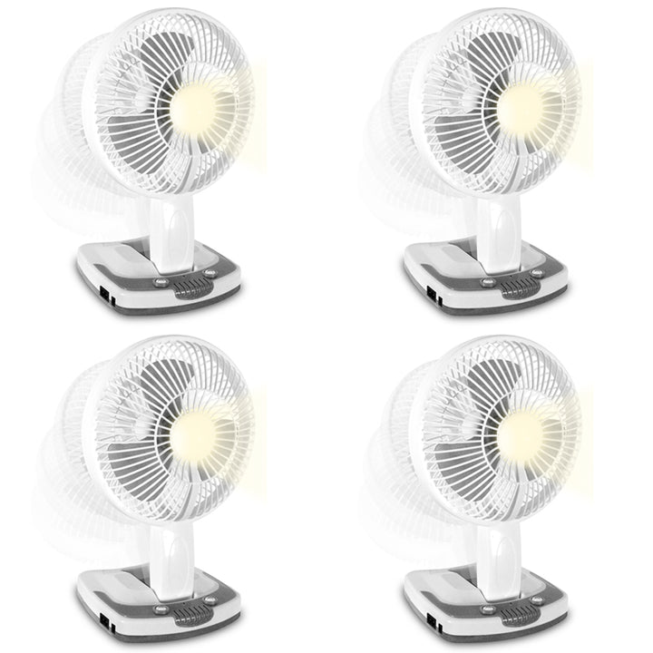 Technical Pro Rechargeable Desk Wall Fan with LED Work Lamp and Powerbank Image 2