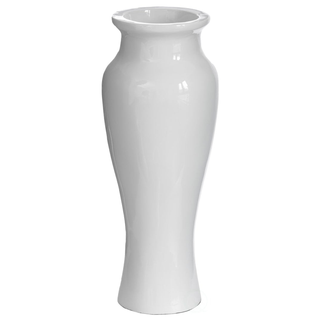 Modern floor vase, White Unique Trumpet Floor Vase, Home Interior Decoration, Modern Floor Vase, Tall Floor Vase Image 3