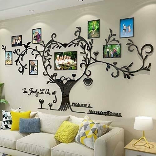 Love Family Tree Picture Frame Collage Removable 3D DIY Acrylic Image 1