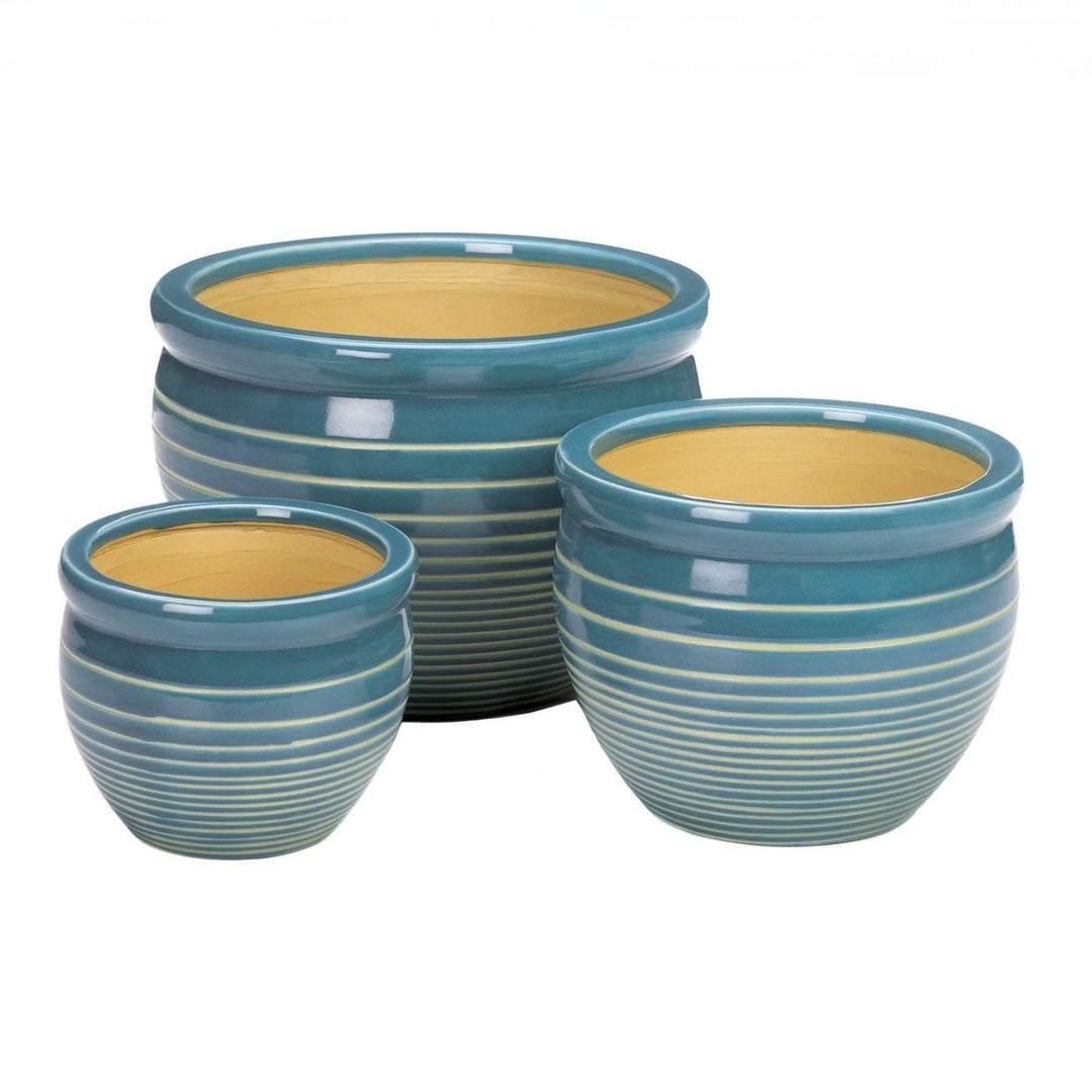 OCEAN BREEZE CERAMIC PLANTER SET Image 1