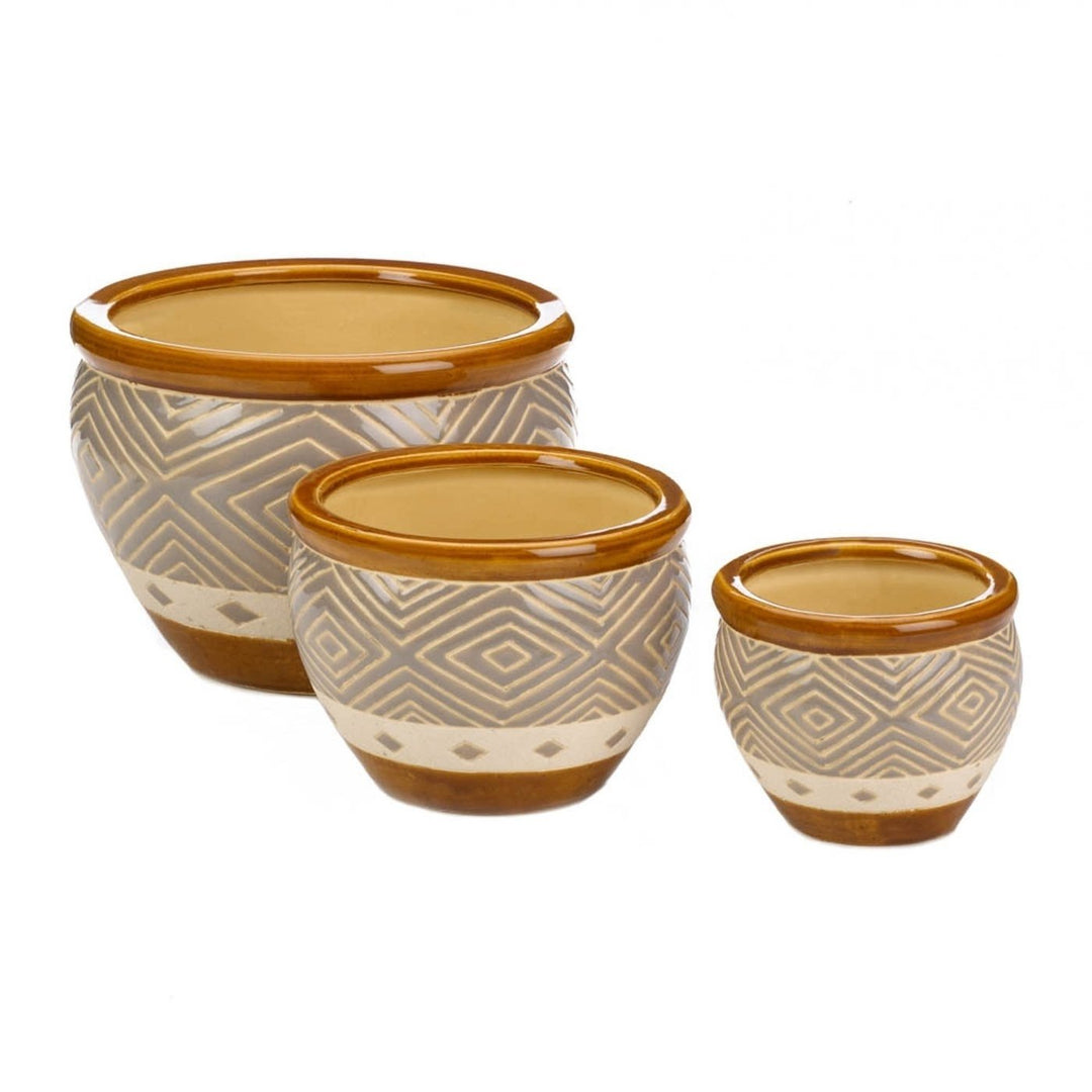 EARTH-TONE TRIM PLANTER TRIO Image 1