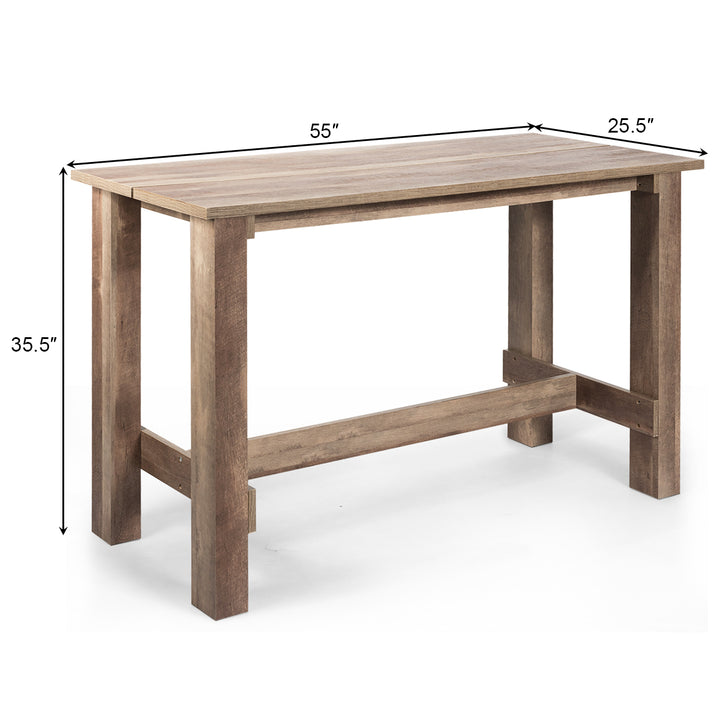 Dining Table Counter Height Rectangular Kitchen Living Room Image 2