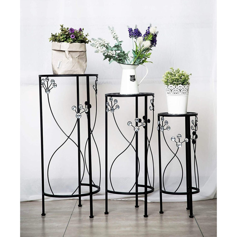 Tall Plant Stands Indoor Outdoor Display Plants Shelf, Flower Pot Rack Set of 3 Image 1