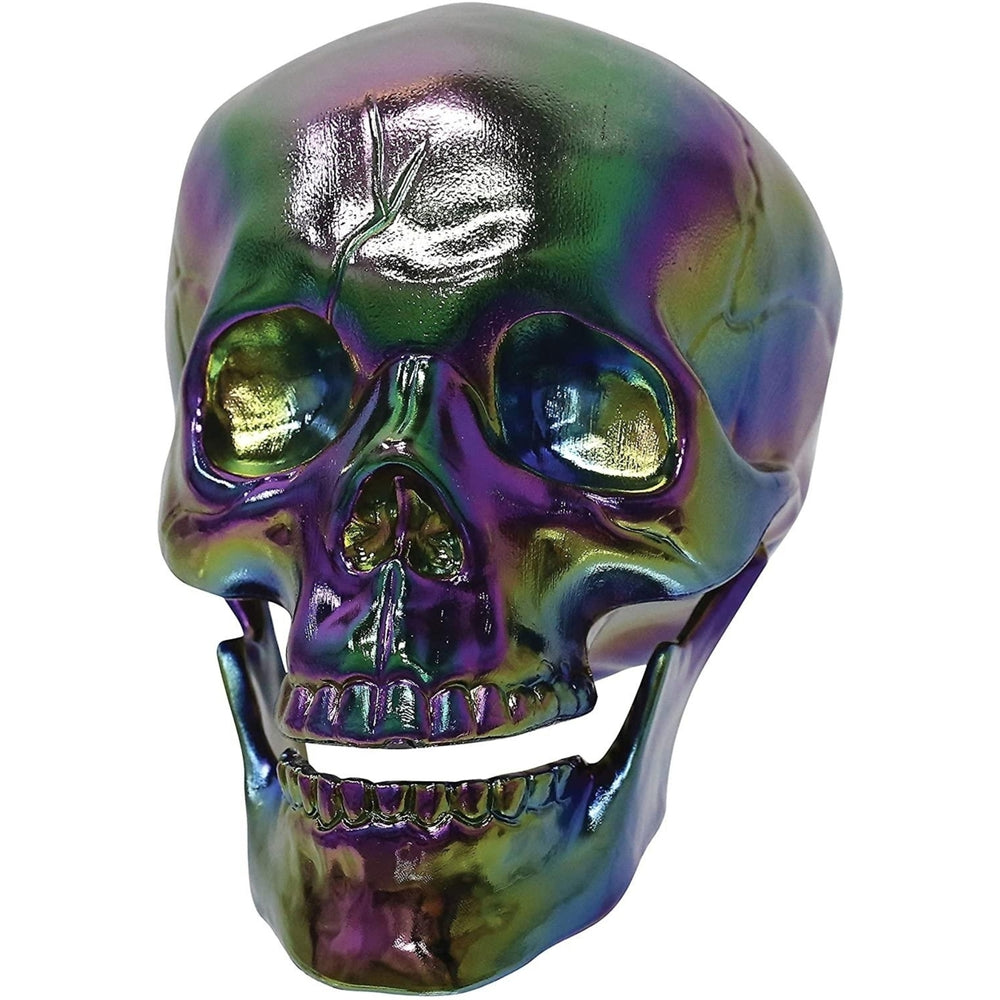 Seasons Bone Skull Candy Bowl and Skull Oil Slick Iridescent Image 2