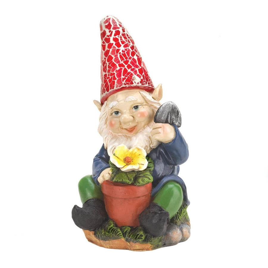 GARDENING GNOME SOLAR STATUE Image 1