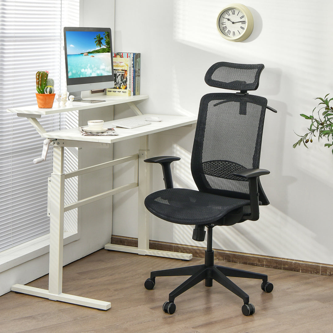 High Back Mesh Office Chair Swivel Executive Chair w/ Lumbar Support Image 2