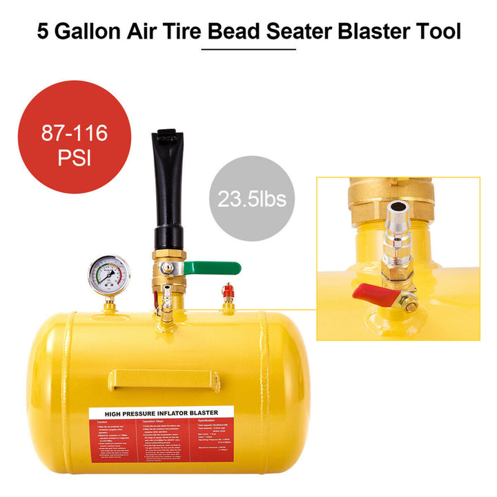 5 Gallon Compact Air Tire Bead Seater Blaster Tool Image 5