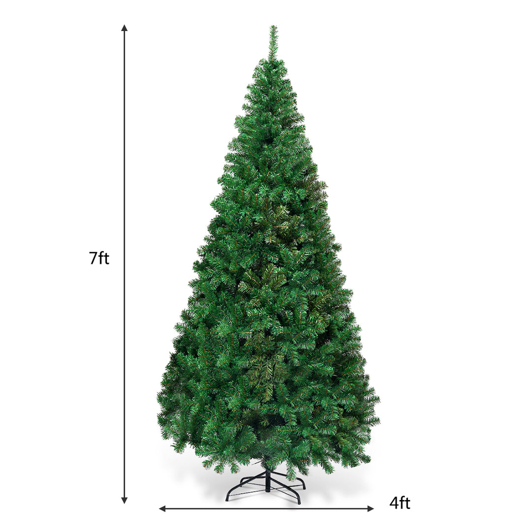 7Ft Artificial PVC Christmas Tree W/Stand Holiday Season Indoor Outdoor Green Image 6