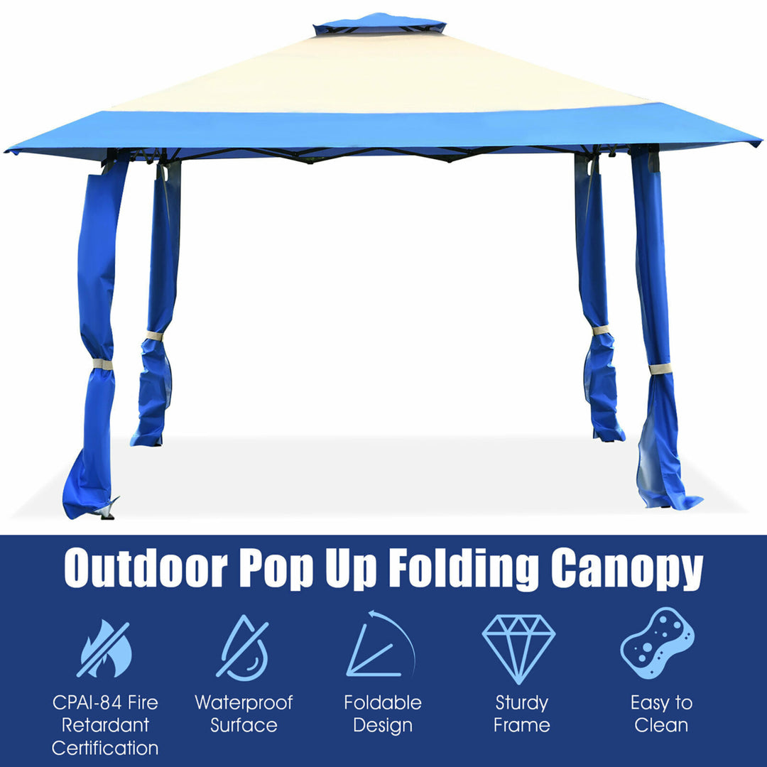 13x13 Gazebo Canopy Shelter Awning Tent Patio Garden Outdoor Companion Blue Image 5