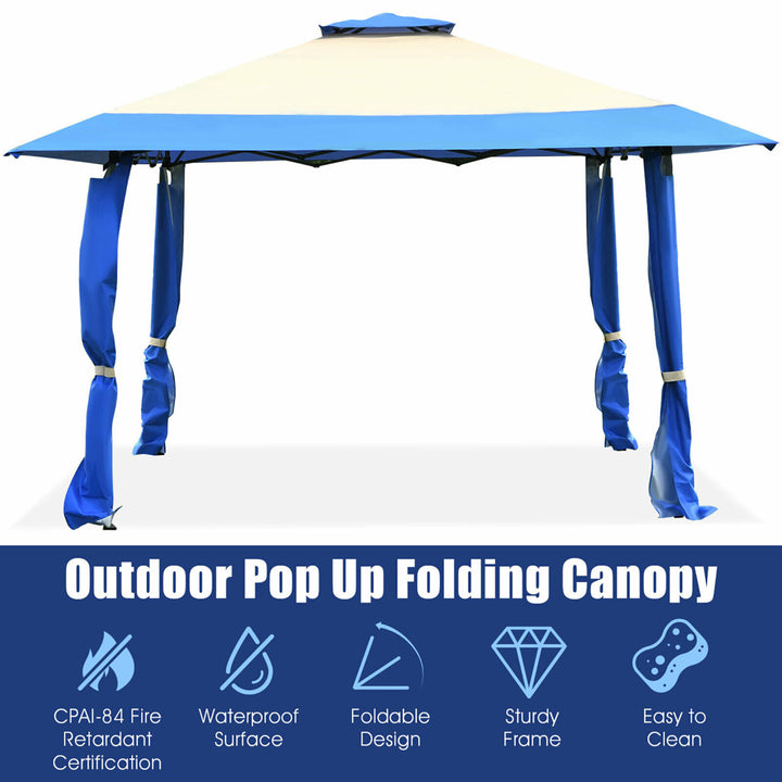 13x13 Gazebo Canopy Shelter Awning Tent Patio Garden Outdoor Companion Blue Image 5