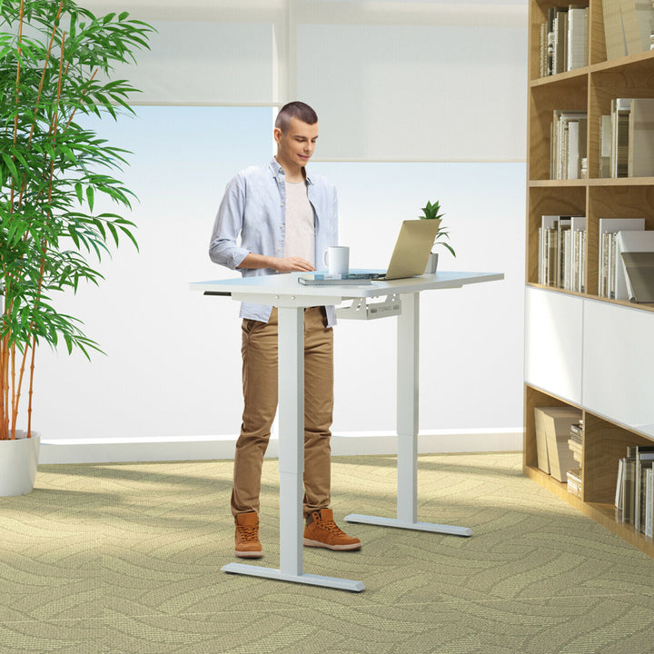 48 x 30 Universal Tabletop for Standard and Standing Desk Frame White Image 4