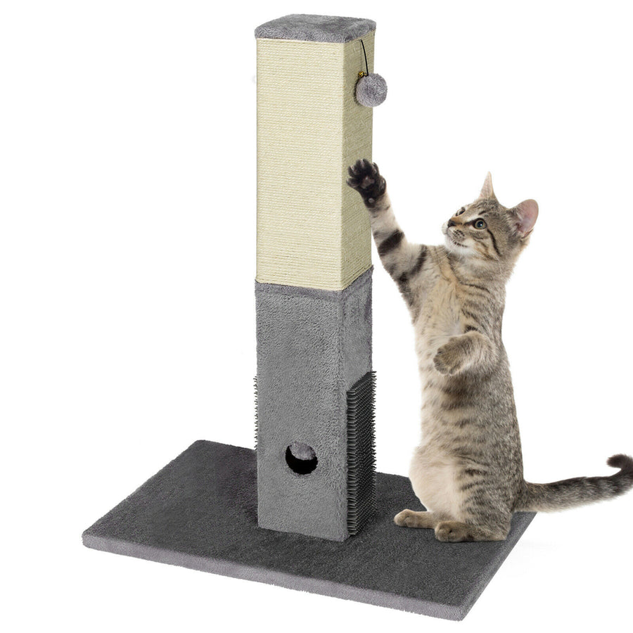 31 Tall Cat Scratching Post Claw Scratcher w/ Sisal Rope and 2 plush Ball Image 1