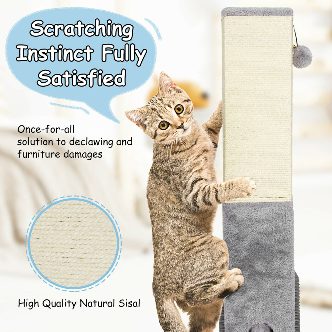 31 Tall Cat Scratching Post Claw Scratcher w/ Sisal Rope and 2 plush Ball Image 5