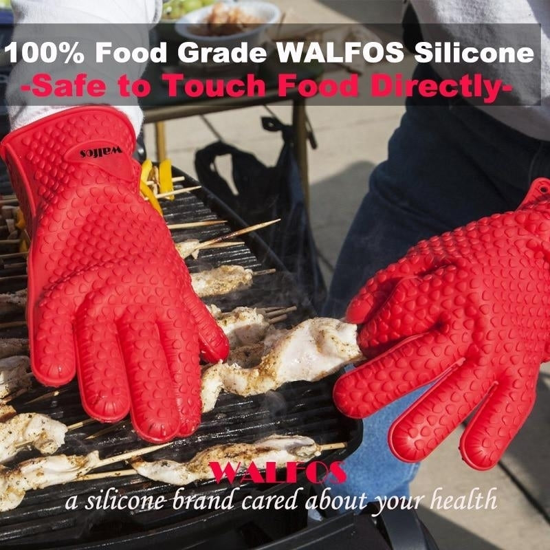 1 Piece Food Grade Cooking Baking BBQ Glove Heat Resistant Silicone BBQ Grill Glove Barbecue Grilling Glove BBQ Tools Image 10