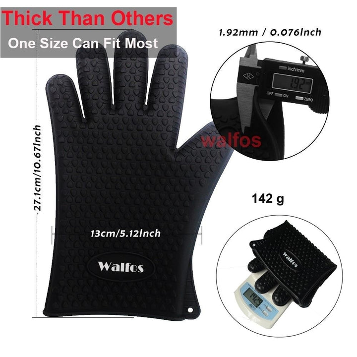 1 Piece Food Grade Cooking Baking BBQ Glove Heat Resistant Silicone BBQ Grill Glove Barbecue Grilling Glove BBQ Tools Image 12