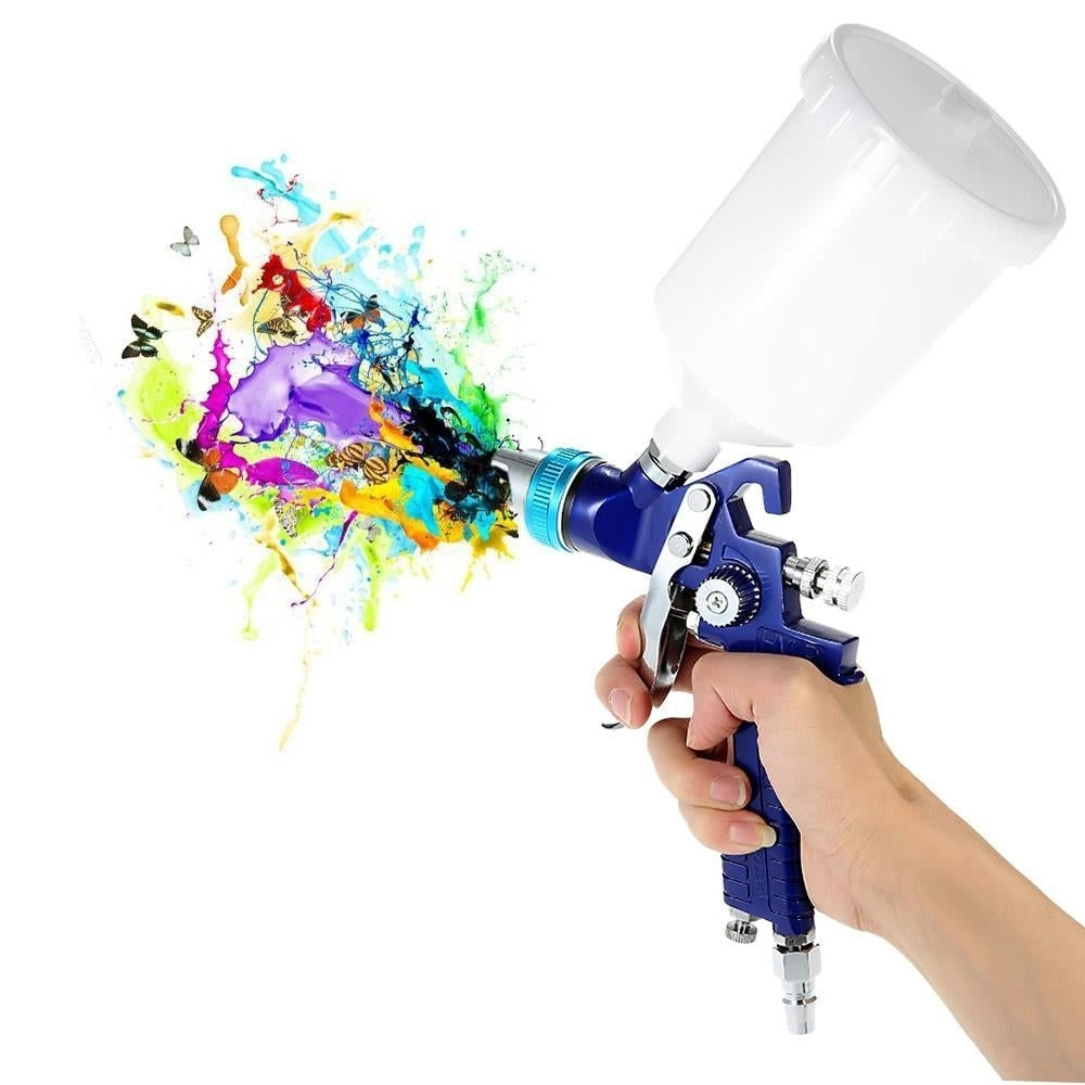 1.4mm Nozzle 600cc Professional Gravity Feed HVLP Paint Spray Gun Image 3