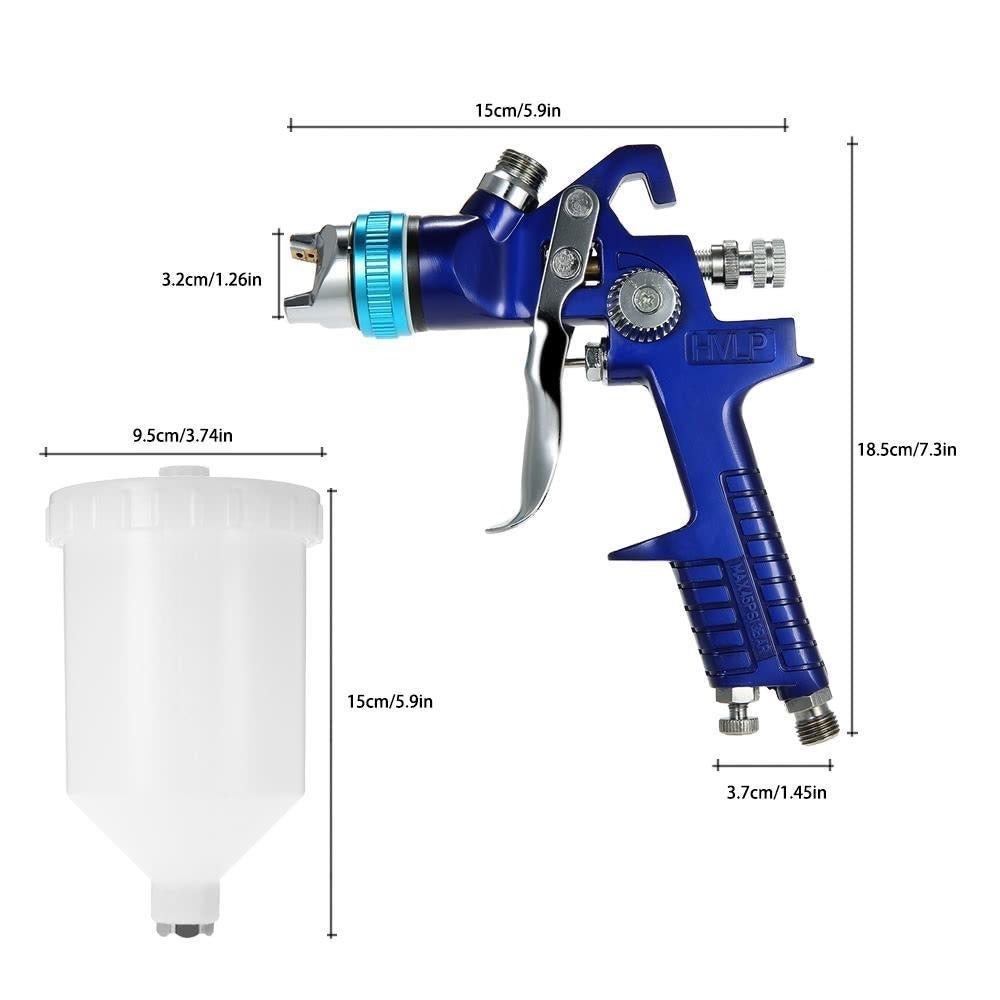 1.4mm Nozzle 600cc Professional Gravity Feed HVLP Paint Spray Gun Image 11