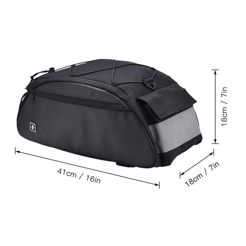 10L Bike Rack Bag Waterproof Cycling Rear Seat Cargo Trunk Pack Shoulder Carry Image 7