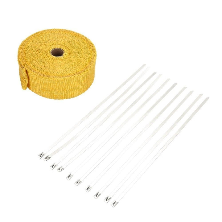 10m Fiberglass Wrap Exhaust Heat Roll Durable Wear-Resistant Shield Tape Insulating Pipe Image 9