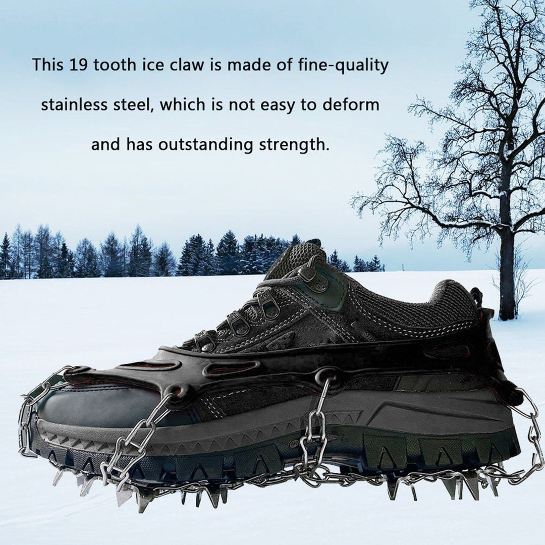 19 Tooth Ice Claw Stainless Steel Ice Claw Snow Antiskid Shoe Image 4