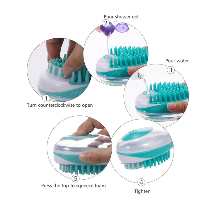 2 in 1 Pet Brush Bath Massage Brush Image 7